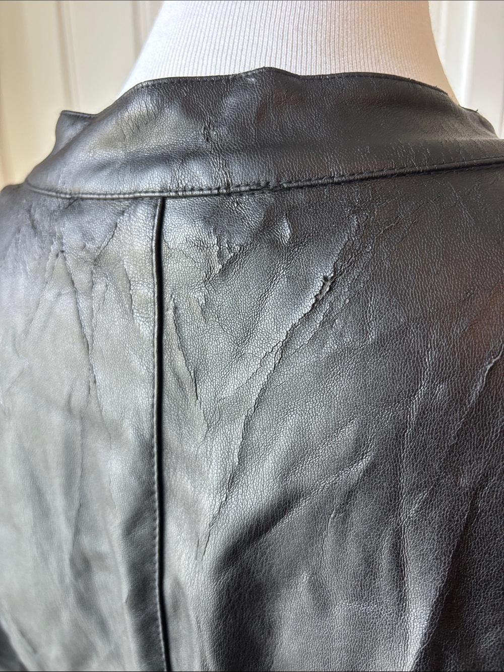 Ashley Stewart Black Faux Leather Zip-Front Jacket - Picture 6 of 13
